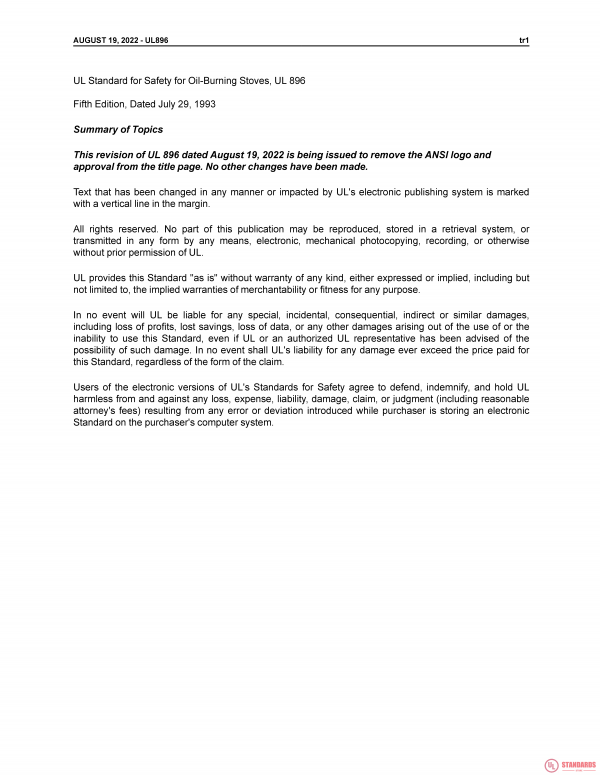 UL 896 PDF UL 896 PDF